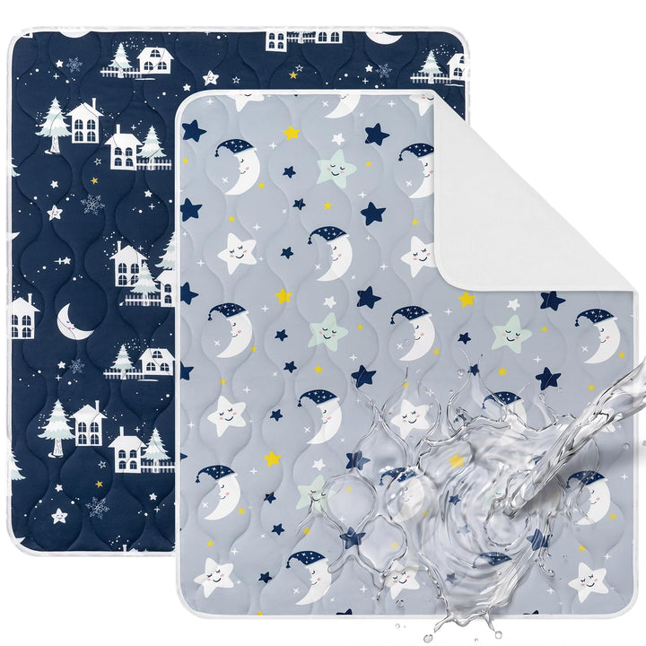 2er-Pack Bettunterlage Wasserdicht Kinder, Waschbar PIPI Unterlage Bett Kinder, Betteinlage Inkontin