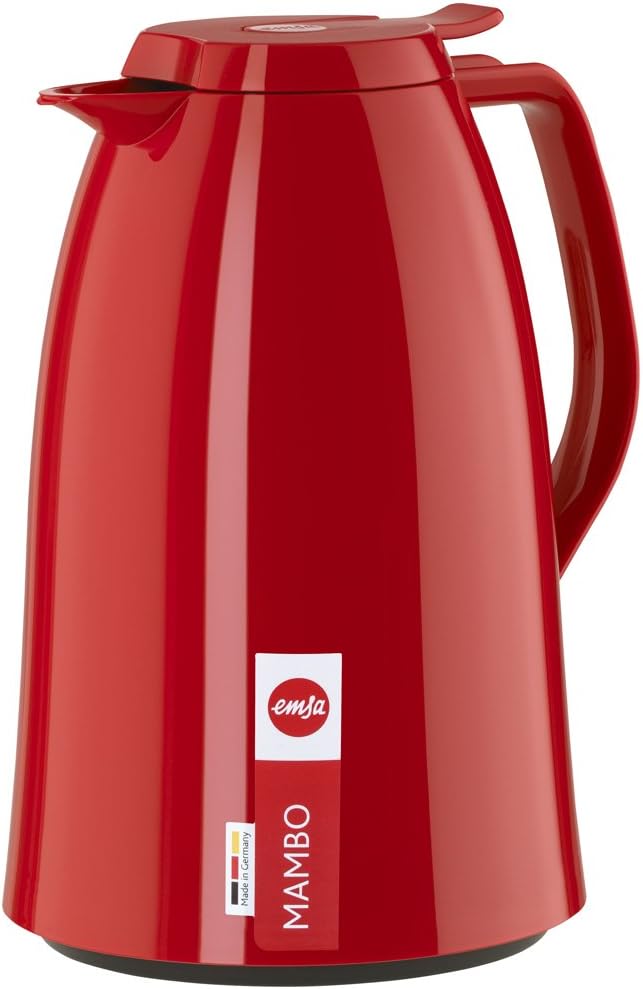 Emsa 517011 Mambo Isolierkanne | 1,5 Liter | Quick Tip Verschluss | 100% dicht | Hält 12 h heiss /24