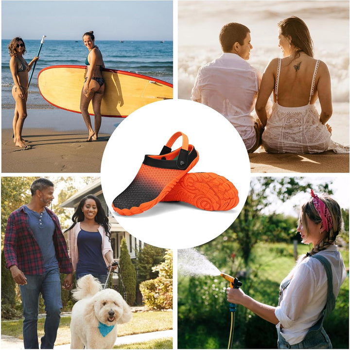 SAGUARO Sommer Clogs Herren Gartenschuhe Damen Hausschuhe Leicht Pantolette rutschfest Badelatschen