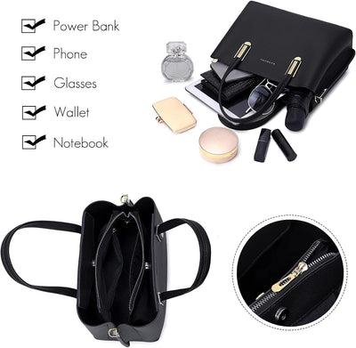 FANDARE Umhängetaschen Elegante Schultertasche Damen Handtasche Frauen PU Leder Wasserdicht Grosse K