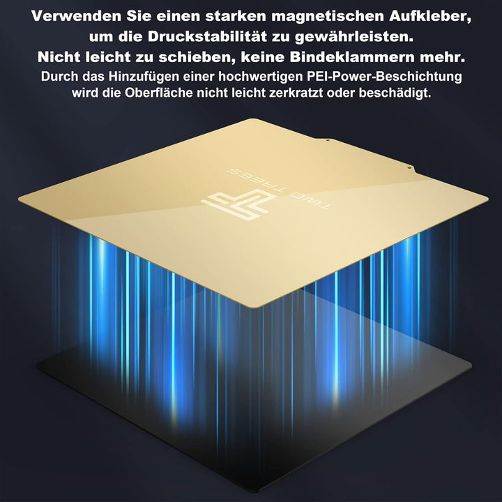 Jusnboir Twotrees 3D Drucker Federstahl Magnetisch Plattform 220 * 220 mm mit Magnetischer Stahlbesc