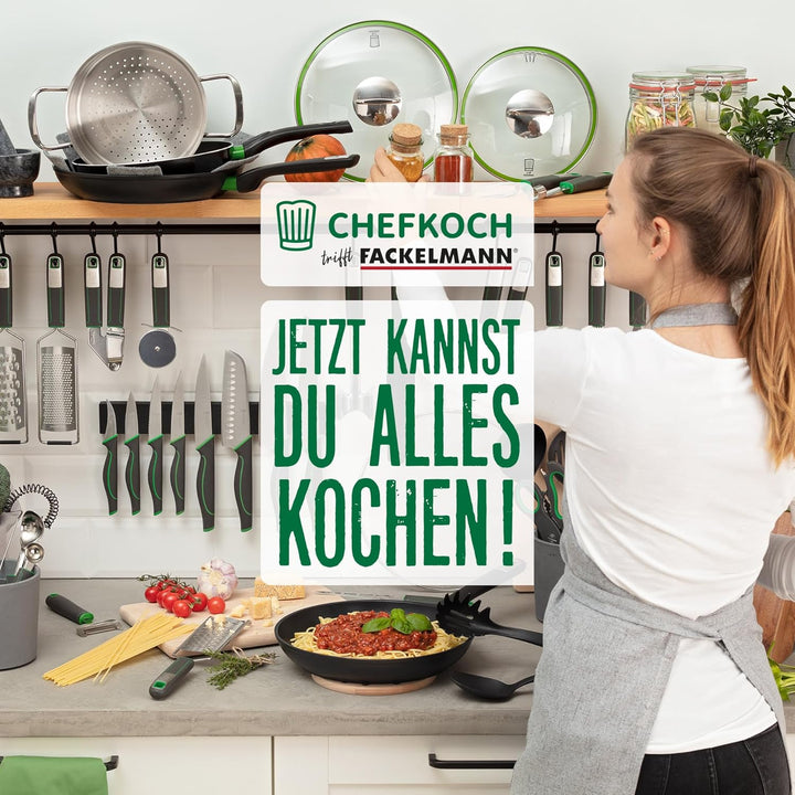 FACKELMANN Knoblauchpresse Premium – Ideal zum Pressen von Knoblauch & Co – Verzinkter Press-Mechani