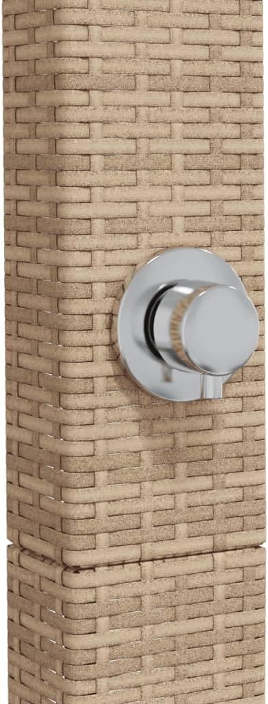 Festnight Gartendusche mit Bodenplatte Holz Aussendusche Garten Outdoor Dusche Garten Pool Pooldusch