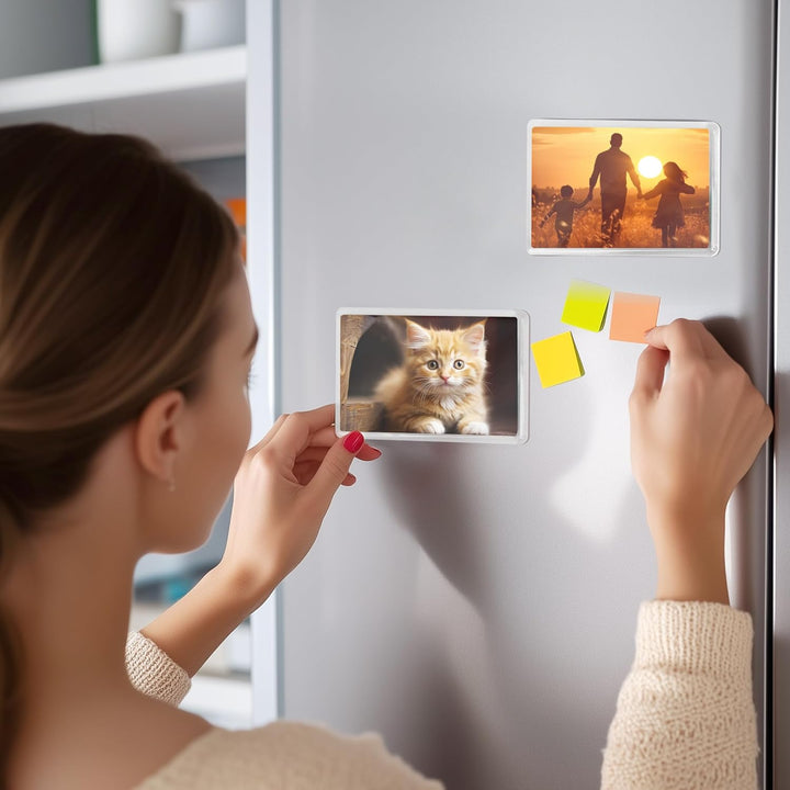 Kurtzy Bilderrahmen Magnete für den Kühlschrank Magnet Bilderrahmen(50er Pack) Für Fotos 7 x 4,5 cm