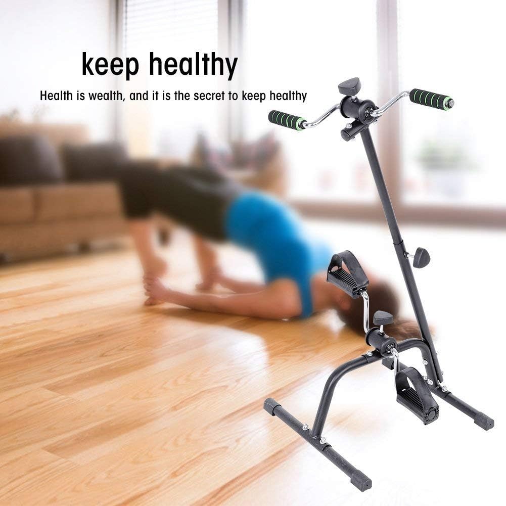 Mini-Heimtrainer, Arm- und Beinübung, Fahrrad Training für ältere Menschen mit Behinderungen, Schwar