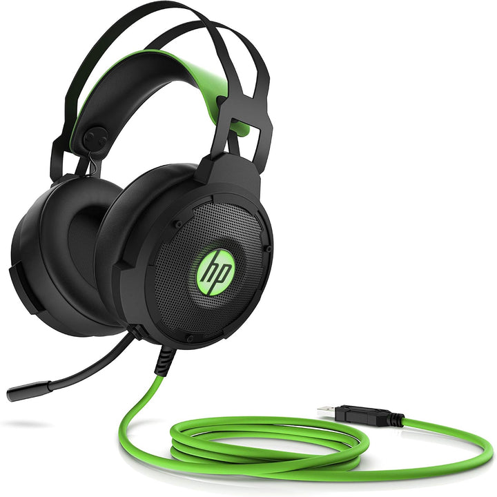 HP Pavilion 600 (4BX33AA) Gaming Headset (kabelgebunden, LED), schwarz/grün