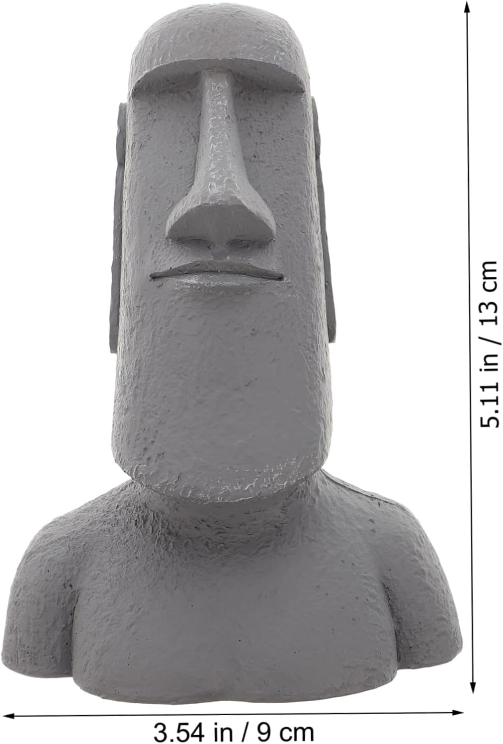 Happyyami Steinstatue Moai-Figur Moai-Statue Moai Tiki Kopf Figur Osterinselfigur Desktop-Moai-Dekor