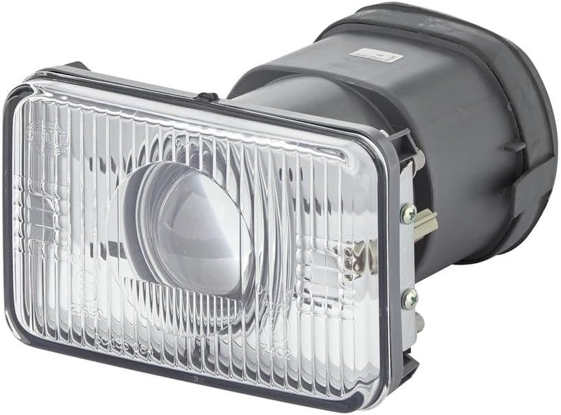 HELLA - Halogen/DE-Scheinwerfereinsatz, Hauptscheinwerfer - 12V - rechteckig - Einbau - Lichtscheibe