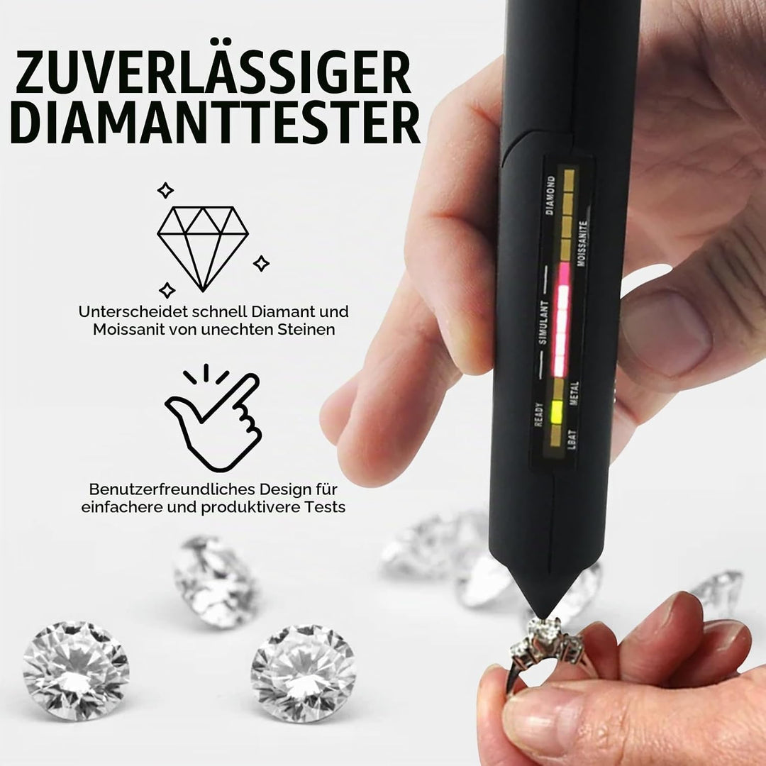 Nagelneue hohe Genauigkeit Berufsjuwelierediamant Moissanit Prüfer Edelstein 2pt Juwel Stein Combo E