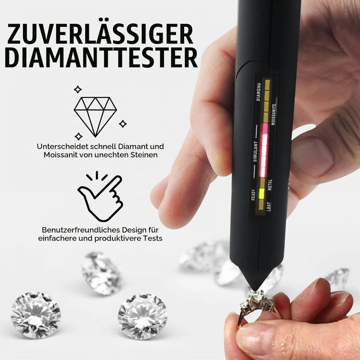 Nagelneue hohe Genauigkeit Berufsjuwelierediamant Moissanit Prüfer Edelstein 2pt Juwel Stein Combo E