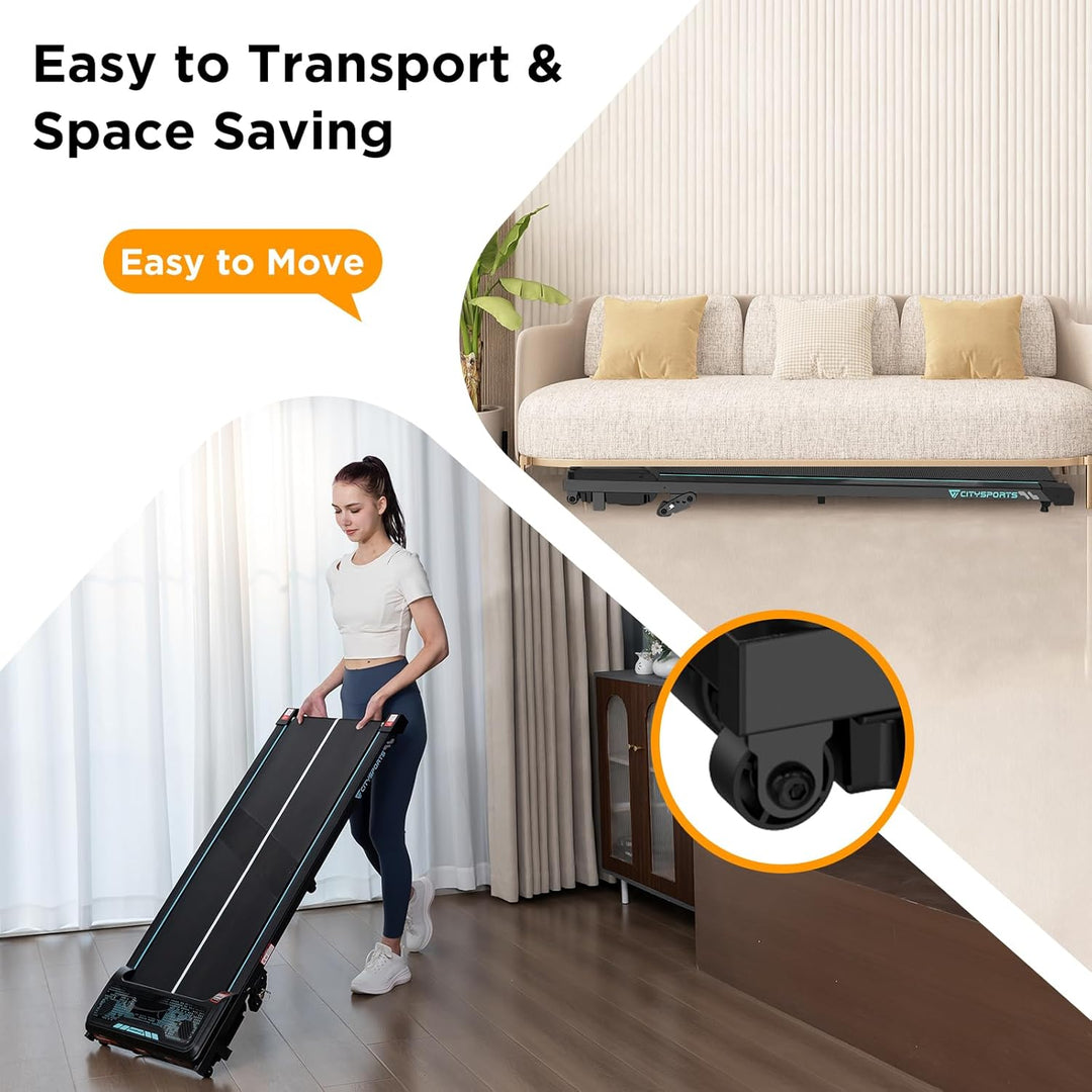 CITYSPORTS Laufband | Elektrisches Walking pad für Zuhause, Mit Bluetooth-Musikwiedergabefunktion, L