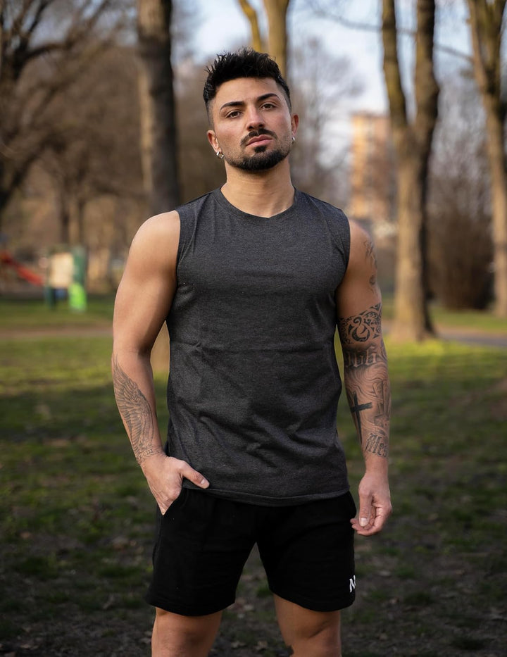 COOFANDY Tank Top Herren 3er Pack ämellose Unterhemden Muskelshirts Athletic Achselhemden Fitness Ru