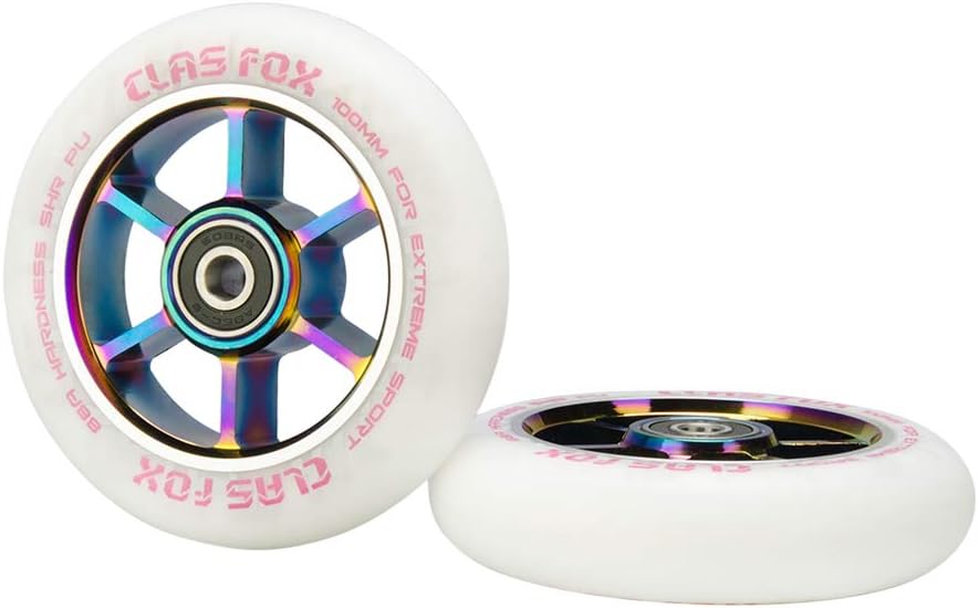 CLAS FOX Pro Stunt Scooter Rollen Roller Räder 110mm EIN Paar mit ABEC-9 Kugellager CNC Metallker (2