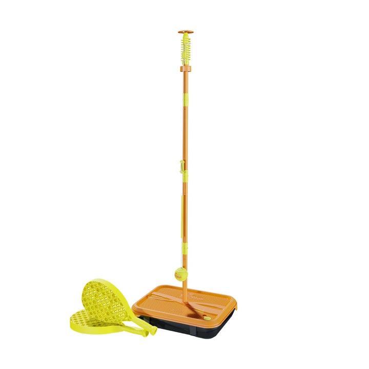 Swingball Turnier | Tennisballspiele mit Stahlmast verstellbar bis 180 cm | 2 Schläger in Padeloptik