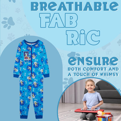BlueY Mädchen Jumpsuit mit Bündchen an Ärmeln und Knöcheln, Warmer Schlafanzug Kinder, Kinder, 18-24