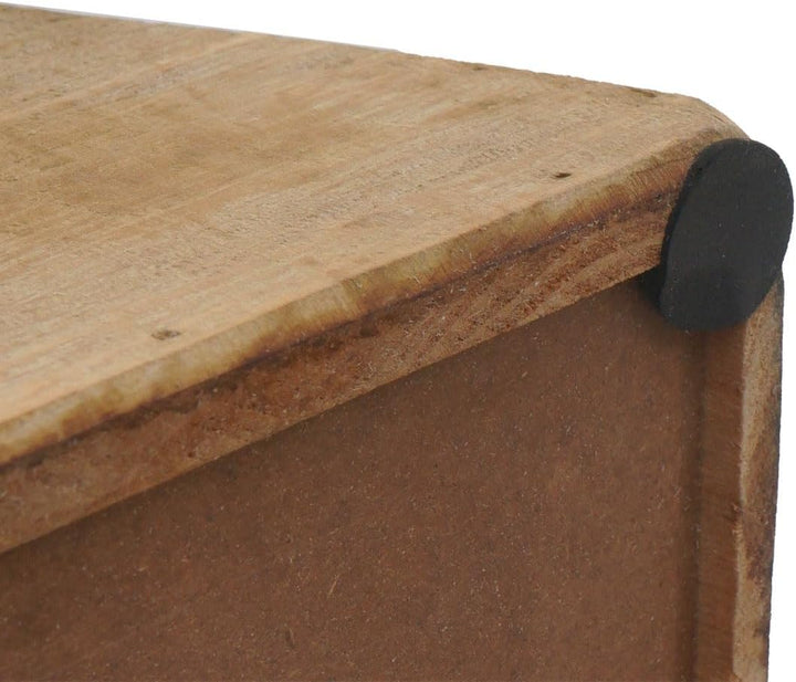 Beistelltisch HWC-L76b, Blumentisch Tisch, Industrial Massiv-Holz MVG-Zertifiziert 45x36x36cm, Natur