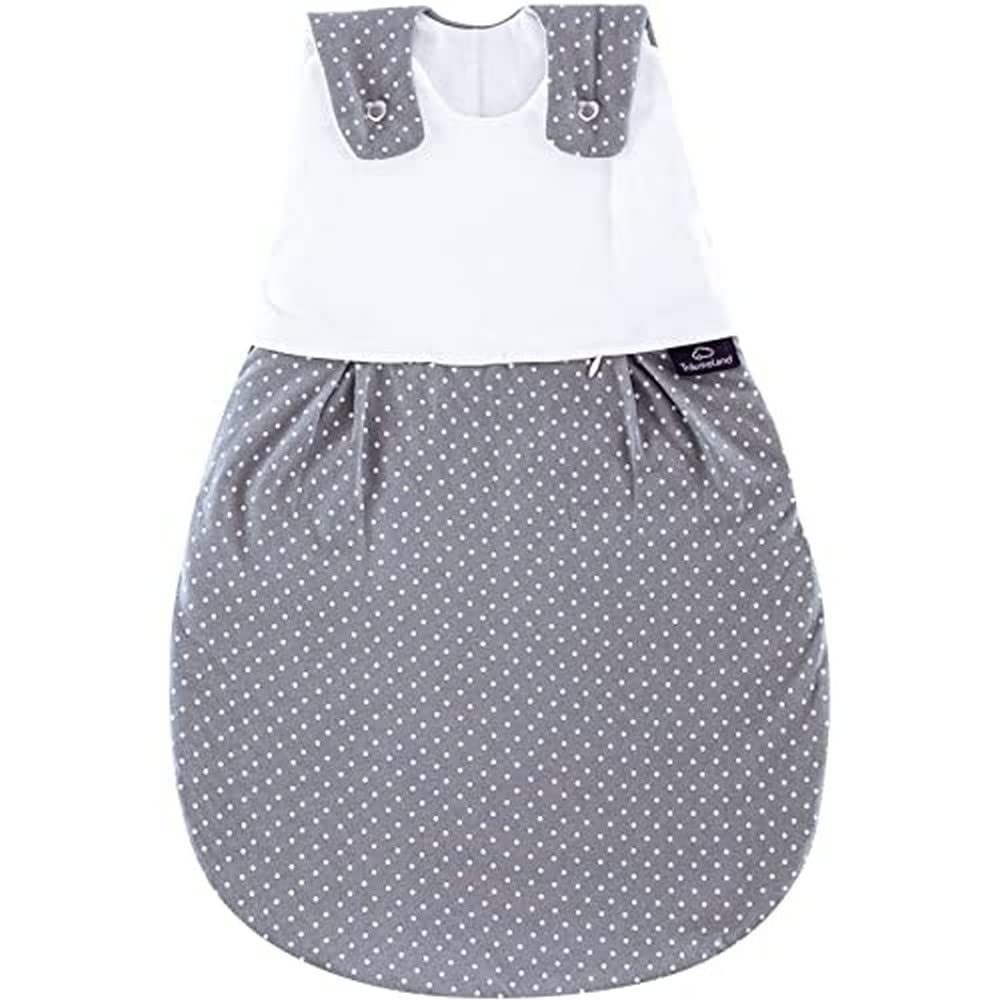 Träumeland S0100103 Aussenschlafsack LIEBMICH Pünktchen grau, Grösse 56/62, mehrfarbig