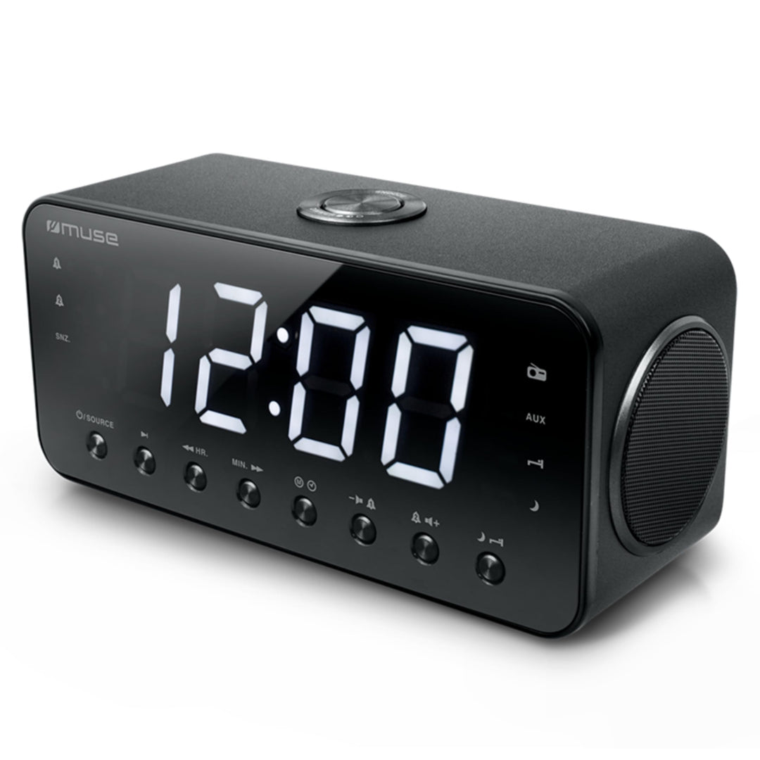 Muse M-192 CR Uhrenradio mit Jumbo Display Dual Alarm (Schlummer/Einschlaf/NAP-Funktion) schwarz, Sc