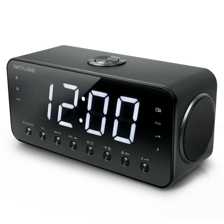 Muse M-192 CR Uhrenradio mit Jumbo Display Dual Alarm (Schlummer/Einschlaf/NAP-Funktion) schwarz, Sc