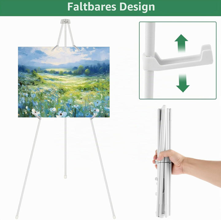 VIDETOL 2 Stück Staffelei Ständer, 160 cm Faltbare Staffelei, Portable Künstler Staffelei Stand, Sta