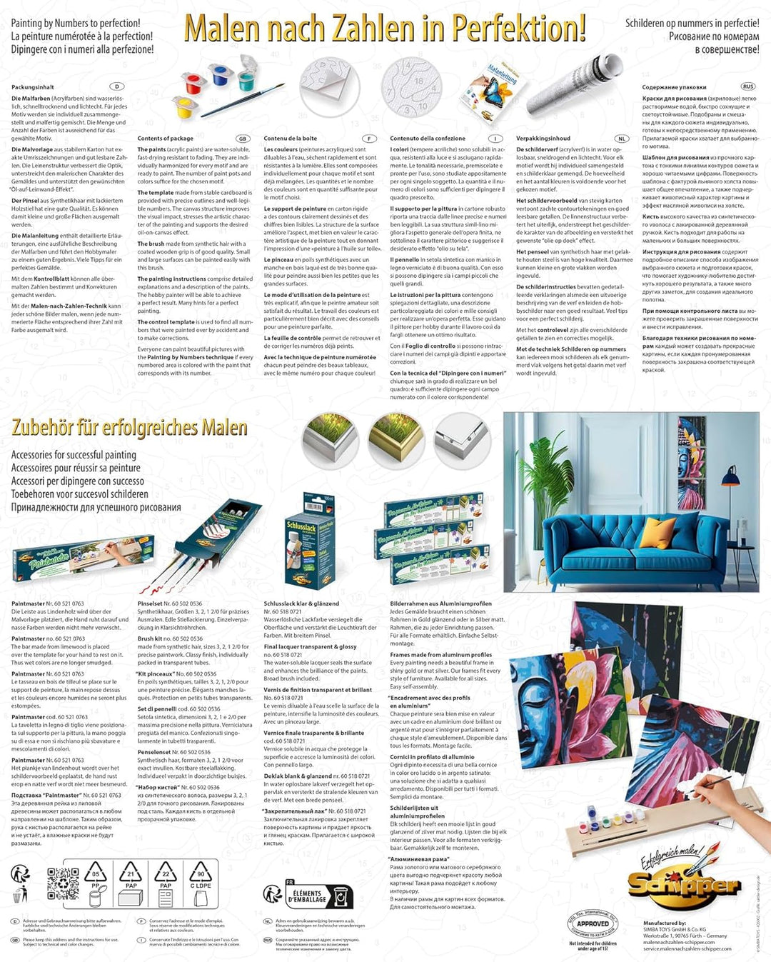 Schipper 609470916 Malen nach Zahlen, Buddha - Bilder malen für Erwachsene, inklusive Pinsel und Acr