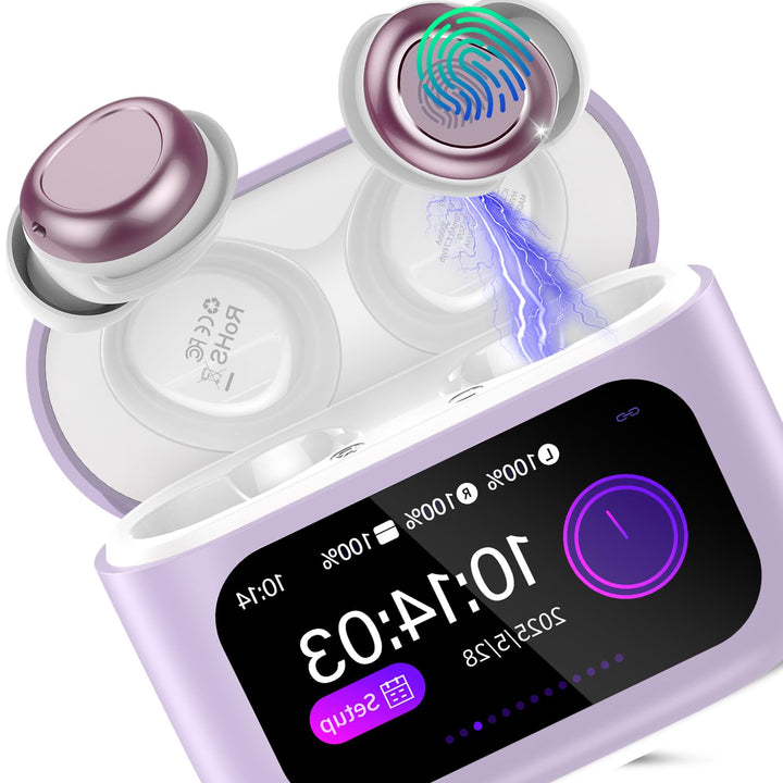 ZYHKON Bluetooth Kopfhörer, Bluetooth 5.4 Schlafkopfhörer In Ear mit Touchscreen, 48H Spielzeit Mini