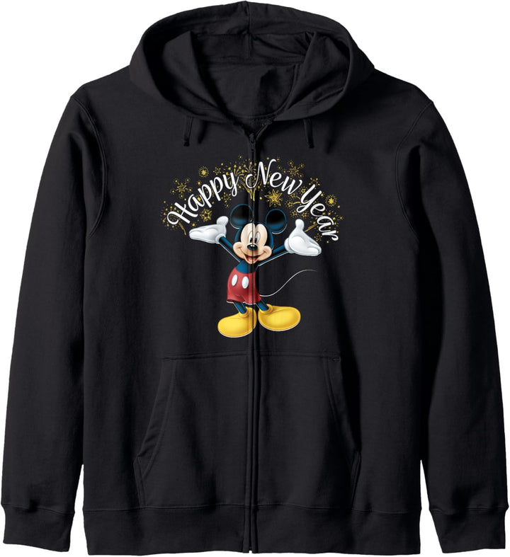 Disney New Year's Mickey Mouse Happy New Year Portrait Kapuzenjacke