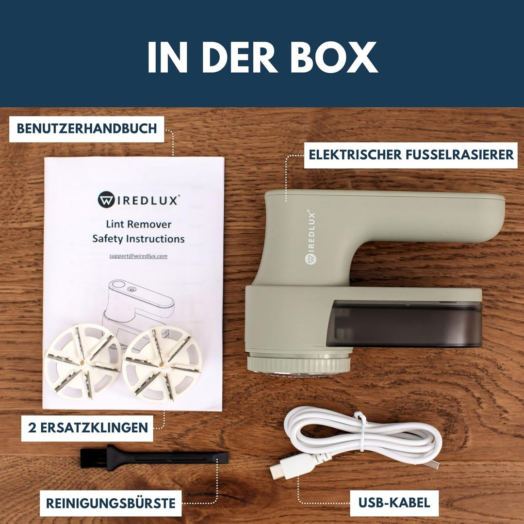Fusselrasierer elektrisch aufladbar für Kleidung – Fusselentferner & Pilling-Rasierer mit 3 Geschwin
