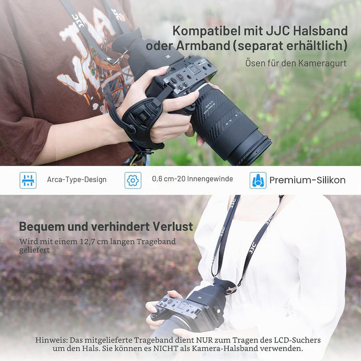JJC Kamera LCD Sucher Haube mit Grundplatte-Kit für Sony FX30 FX3 Kameras, 3-fache Vergrösserung Ver