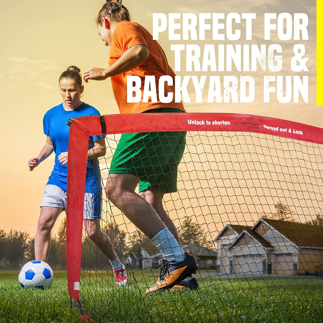 NetPlayz Fussballtor – tragbare Fussballtore, Pop-up-Fussballnetz für Kinder und Jugendliche Trainin