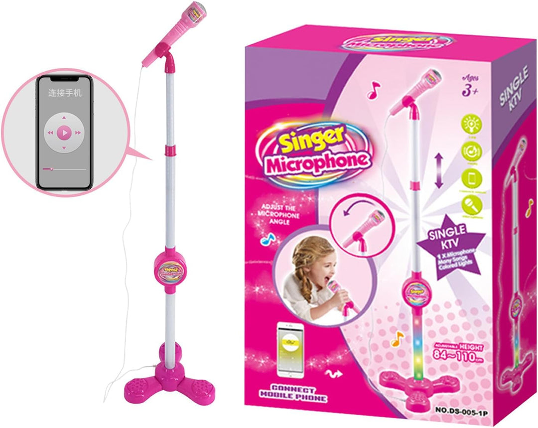 Karaoke-Spielzeug Mit Ständer Kinder Mikrofonständer Bunte Singmaschine Ohne Batterie Anschliessbare