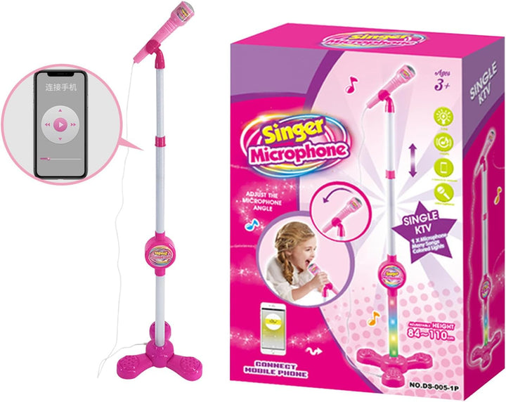 Karaoke-Spielzeug Mit Ständer Kinder Mikrofonständer Bunte Singmaschine Ohne Batterie Anschliessbare