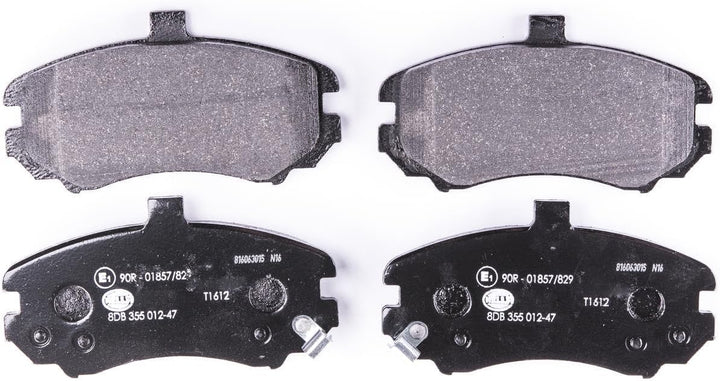 HELLA PAGID 8DB 355 012-471 Bremsbelagsatz - T1612 - Dicke/Stärke: 17mm - Bremssystem: Mando - mit a
