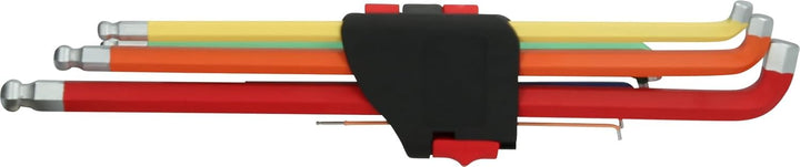 KS Tools 151.4560 Kugelkopf-Innensechskant-Winkelstiftschlüssel-Satz, 108° abgewinkelt, 9-tlg.