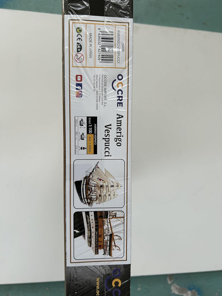 AMERIGO VESPUCCI Montagesatz Code 15006B aus Holz und Metall Massstab 1:100 (980LX560HX304W mm)Segel