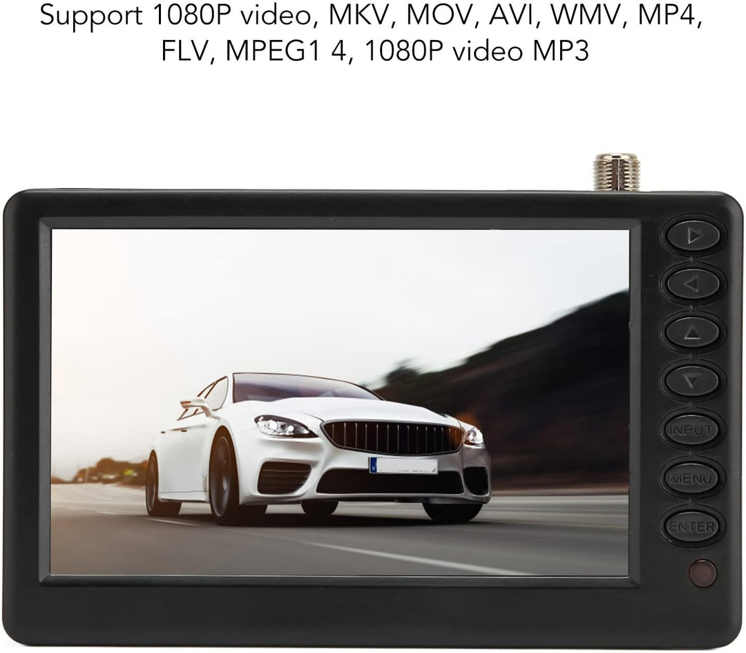 Tragbarer 5 Zoll Fernseher, ISDB T Digitalfernseher, 1080P Videoformatunterstützung, 1500 mAh Hochem