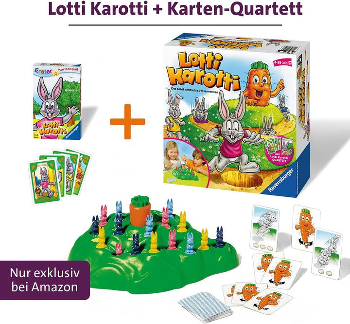 Ravensburger 20851 - Lotti Karotti + Quartett Kartenspiel & Kinderspiele 24562 - Max Mäuseschreck -