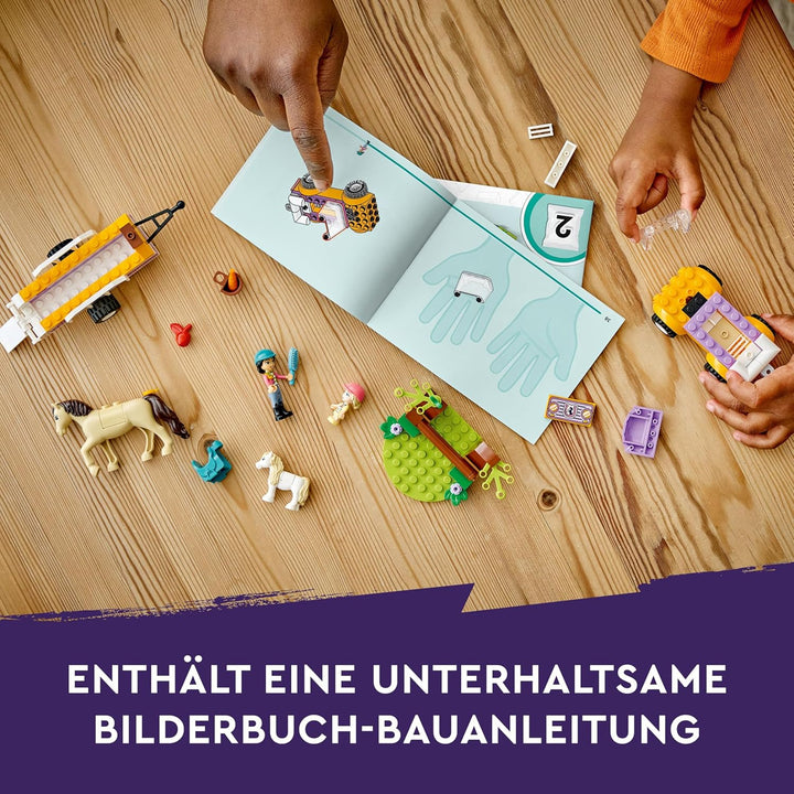 LEGO Friends Pferde- und Pony-Anhänger - Pferdespielzeug für Mädchen und Jungen - Kinder Geschenk fü