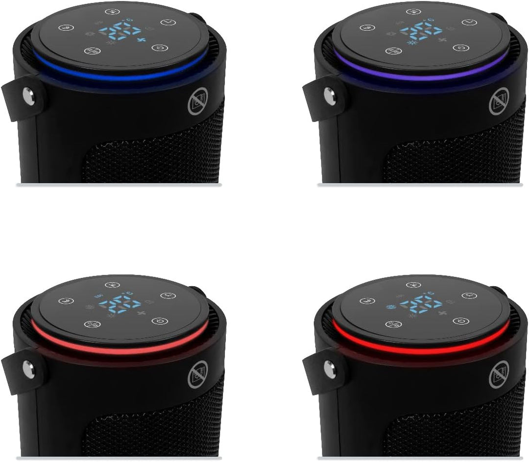 VONROC Elektroheizung - Turmheizlüfter - 2000W - Keramik - ECO-Modus - Schwenkfunktion - LED-Display