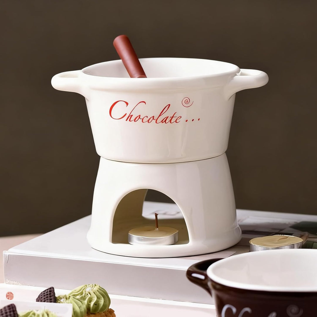 Generisch Schokoladen Fondue Tasse | Keramik Zum Schmelzen,Fondue Tassen Set Für Schmelzende Schokol