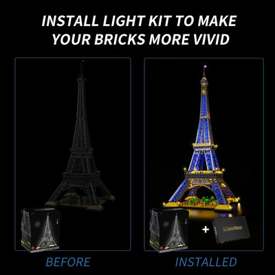 cooldac LED Licht-Kit für Lego 10307 The Eiffel Tower Building Set, Led Beleuchtungs Set Kompatibel