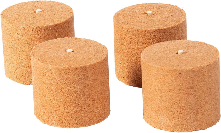 Novaliv 4X Holzspäne Brennelemente für Gartenfackel Wachsrollen für Gartenfackeln - Flackernder Feue