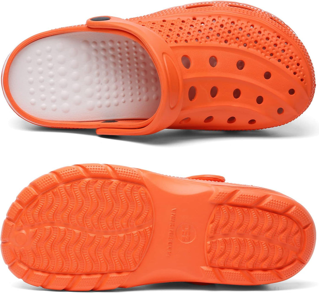 Unisex Clogs Pantoletten Sommer Hausschuhe Strand Sandalen Gartenschuhe mit Fussbett aus Weichem 36/