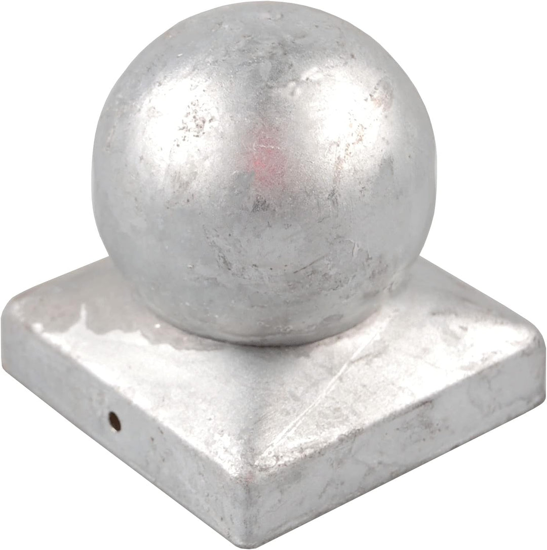25x Pfostenkappe verzinkt Pyramide/Kugel (101 x 101 mm Kugel), 101 x 101 mm Kugel