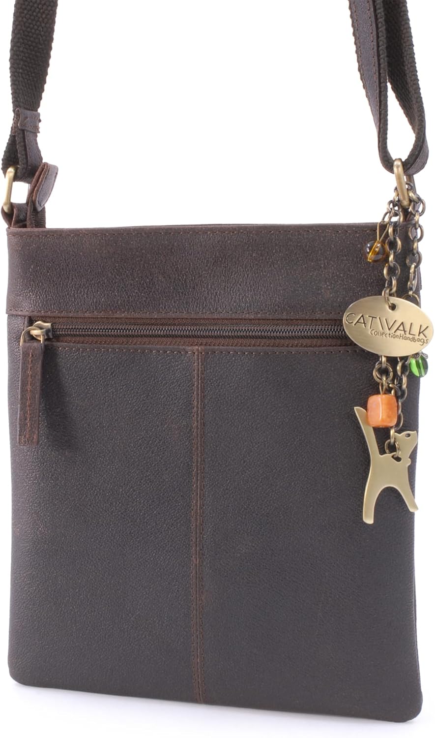Catwalk Collection Handbags - Leder - Klein Umhängetasche Messenger/Schultertasche - iPhone Kindle -