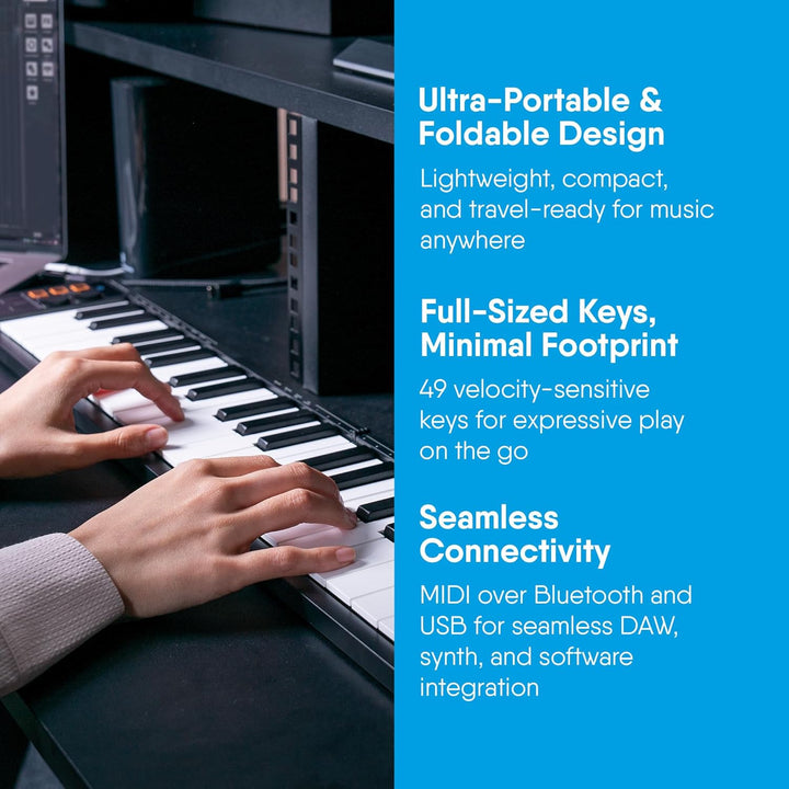 Carry-on von Blackstar FC-49 Klappbares USB Midi / Midi Over Bluetooth Controller Keyboard Eingebaut