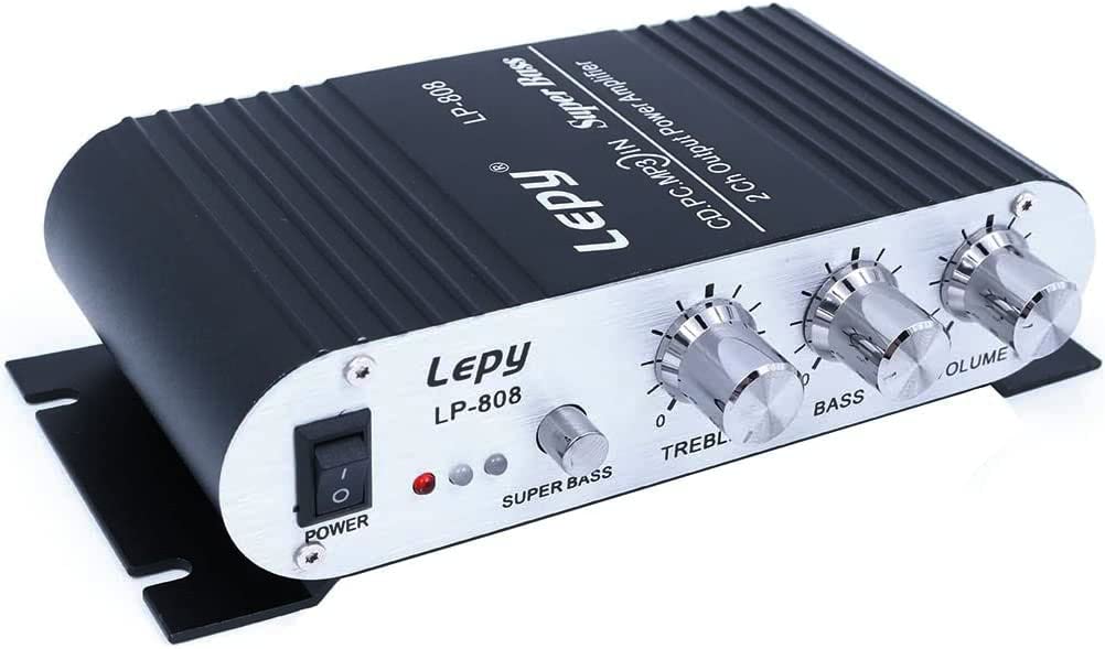 DollaTek LP-808 12V MiNi Tragbarer kabelgebundener HiFi-Verstärker mit 3A-Netzteil für Autotelefon z