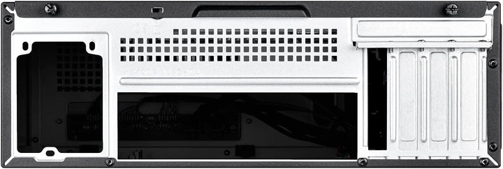 SilverStone Technology SST-ML11B - Milo Schmales und kompaktes Micro-ATX-Gehäuse, Unterstützt Netzte