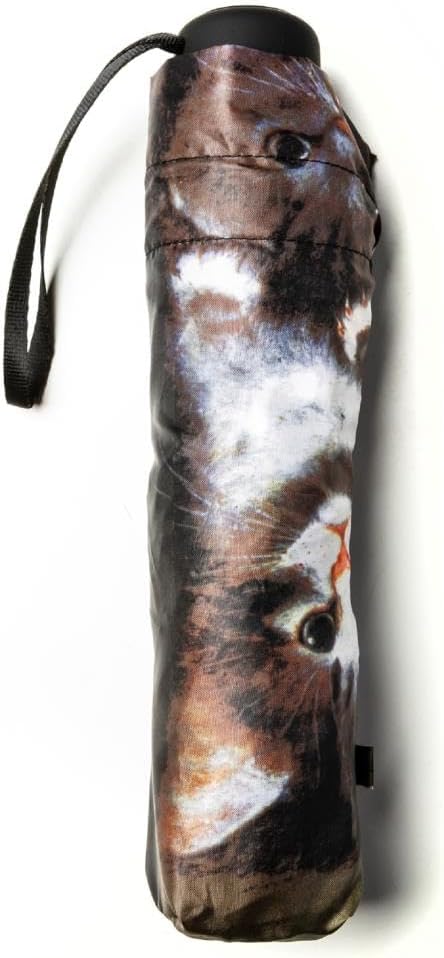 LUCKYWEATHER Regenschirm Taschenschirm Mini Damen Motiv J. C. Wilsion Four Kittens I Taschenschirme