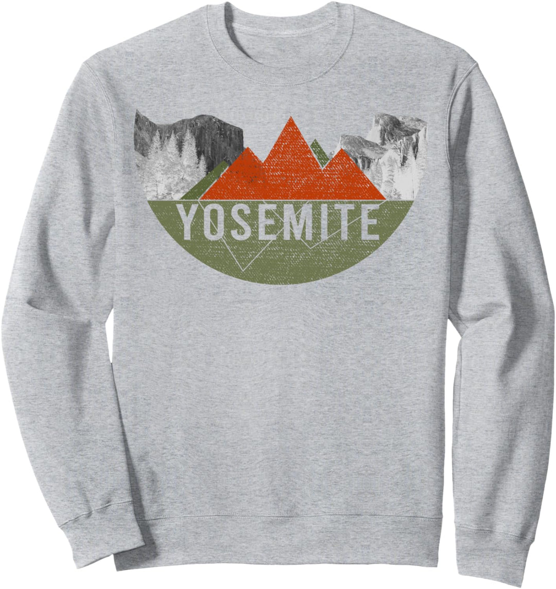 Weinlese-USA-Bergwandern - Yosemite Park Sweatshirt